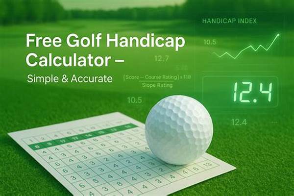 Accurate Golf Handicap Calculation Tools
