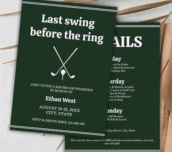 Golf-themed Bachelor Party Ideas