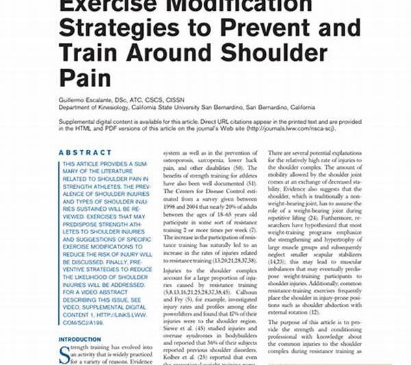 Individualized Exercise Modification Strategies